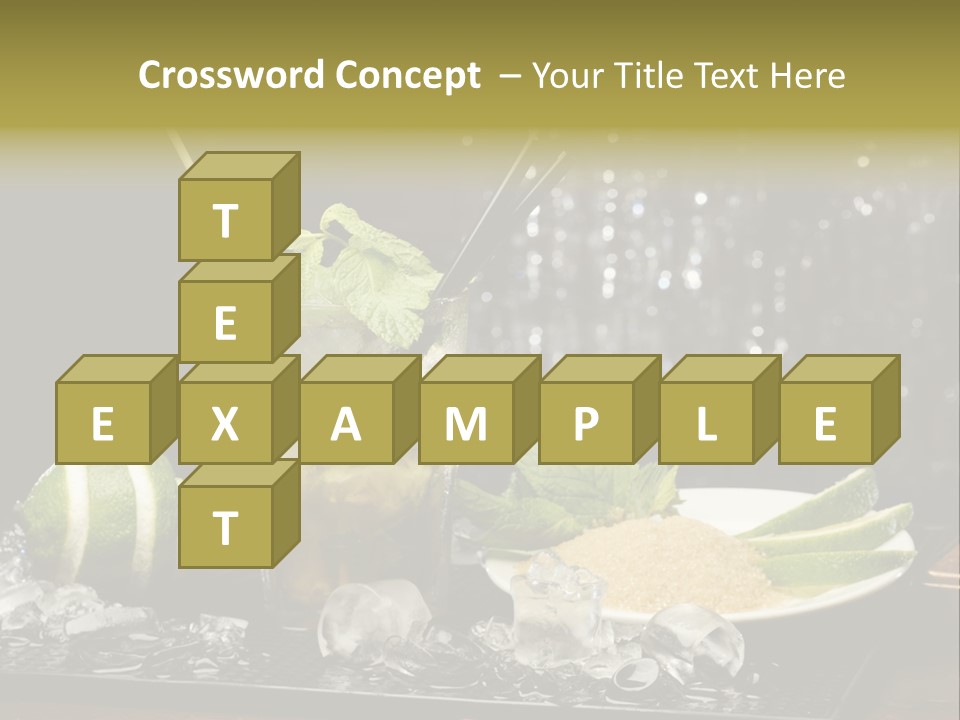 Disco Sugar Cane Straw PowerPoint Template