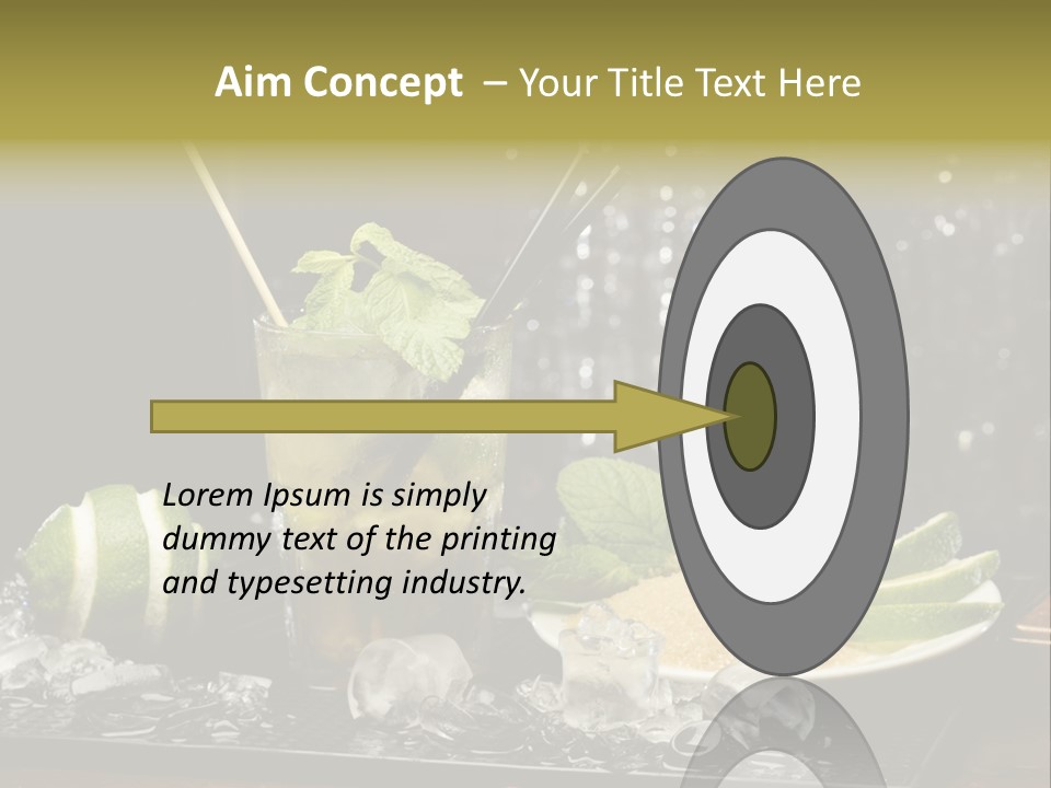 Disco Sugar Cane Straw PowerPoint Template