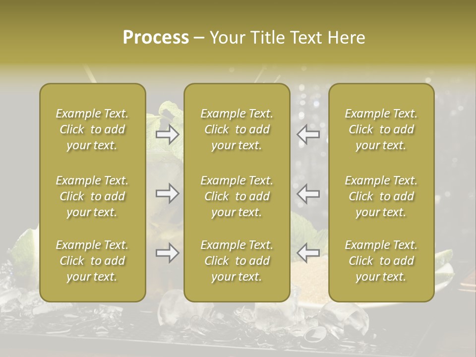 Disco Sugar Cane Straw PowerPoint Template
