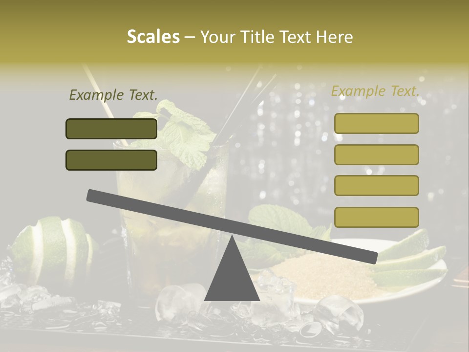 Disco Sugar Cane Straw PowerPoint Template