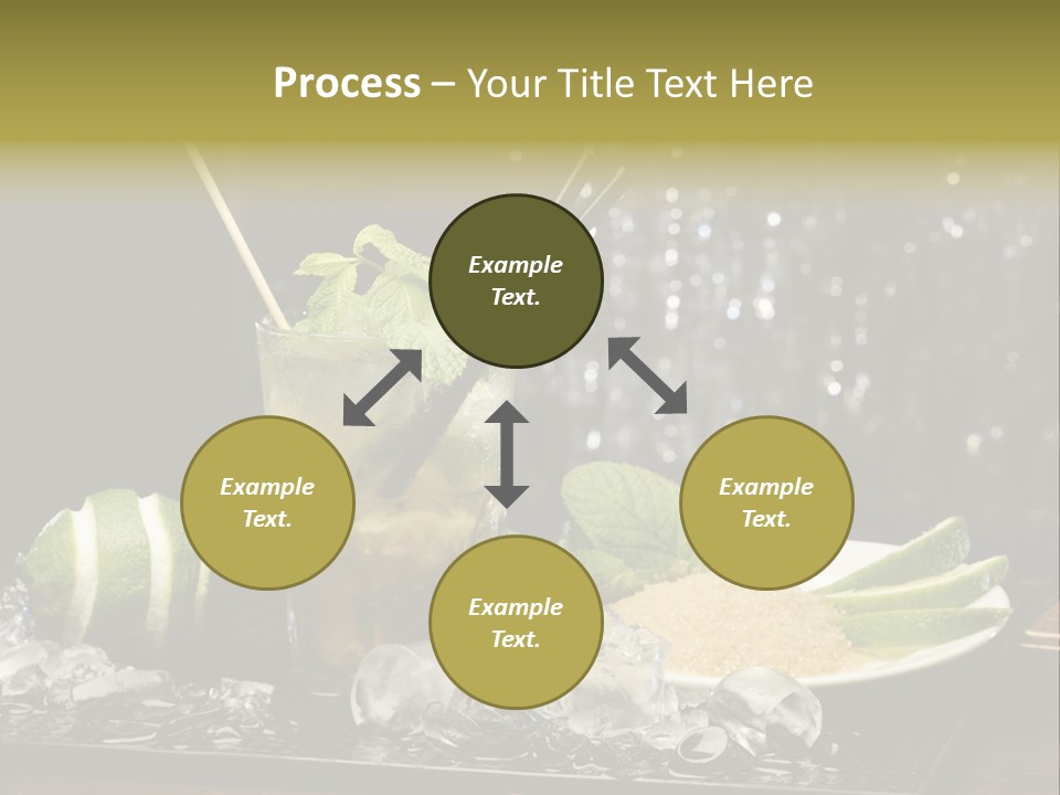 Disco Sugar Cane Straw PowerPoint Template