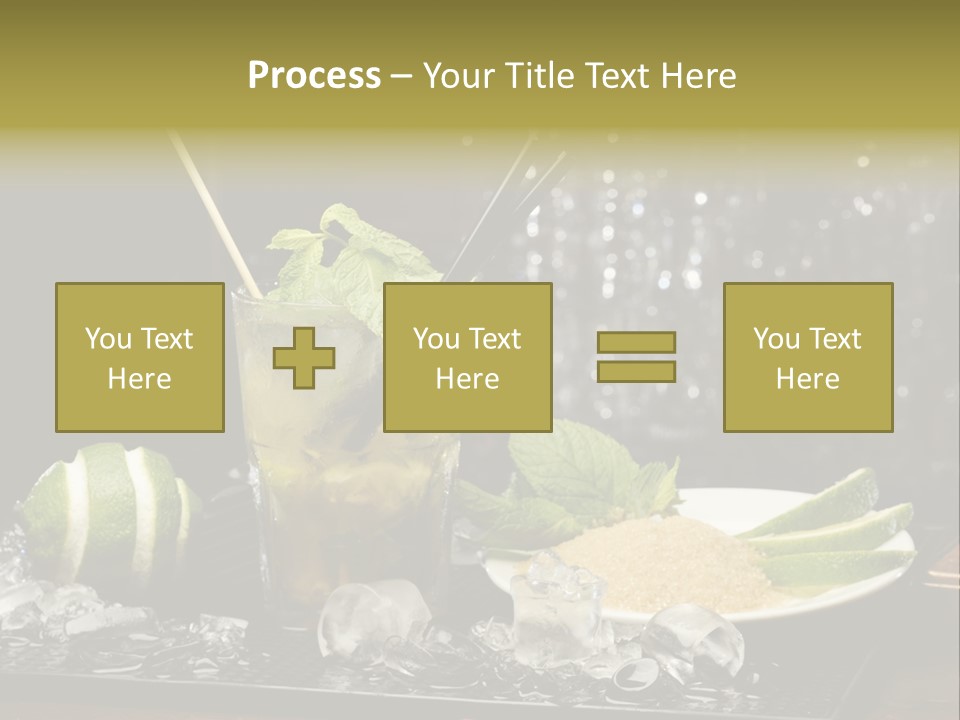 Disco Sugar Cane Straw PowerPoint Template