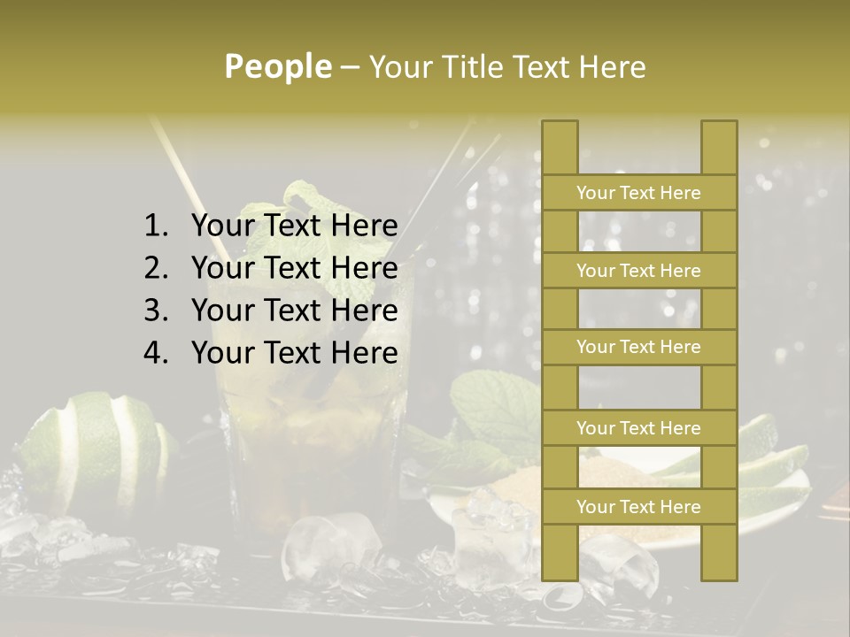 Disco Sugar Cane Straw PowerPoint Template