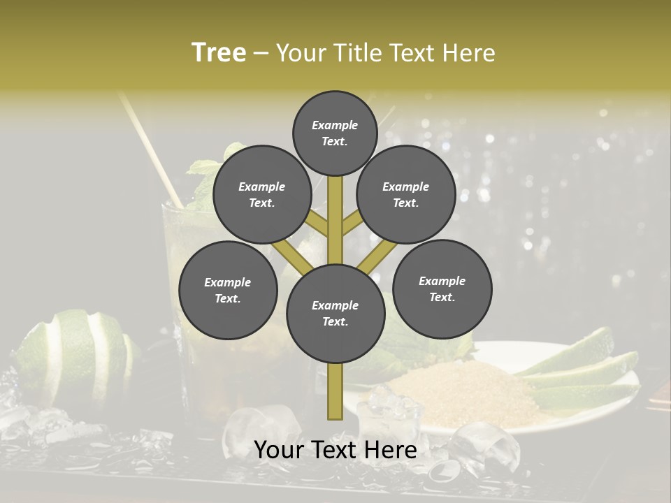 Disco Sugar Cane Straw PowerPoint Template