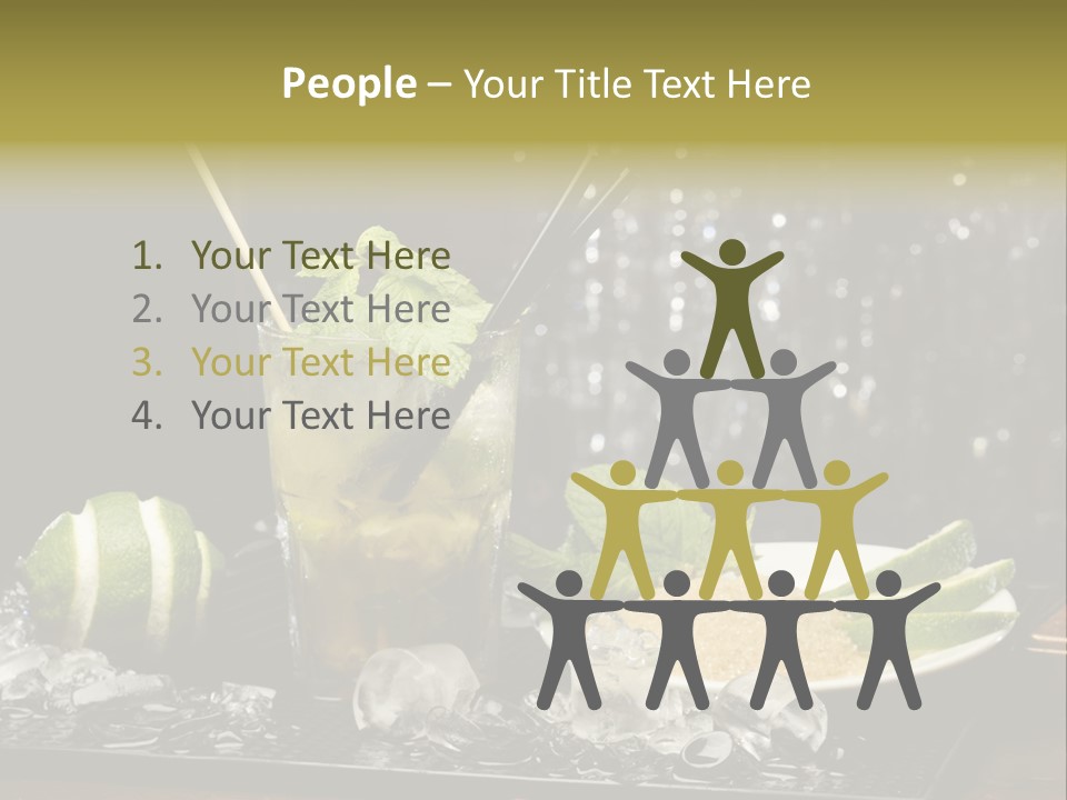 Disco Sugar Cane Straw PowerPoint Template