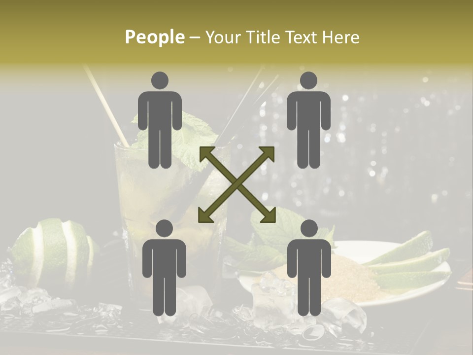 Disco Sugar Cane Straw PowerPoint Template