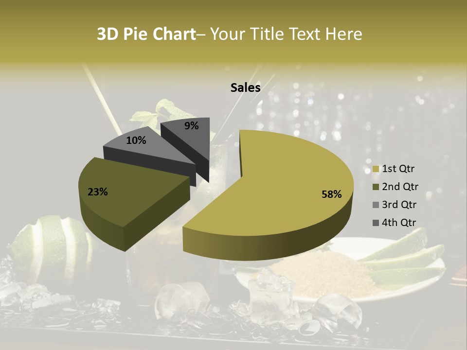Disco Sugar Cane Straw PowerPoint Template