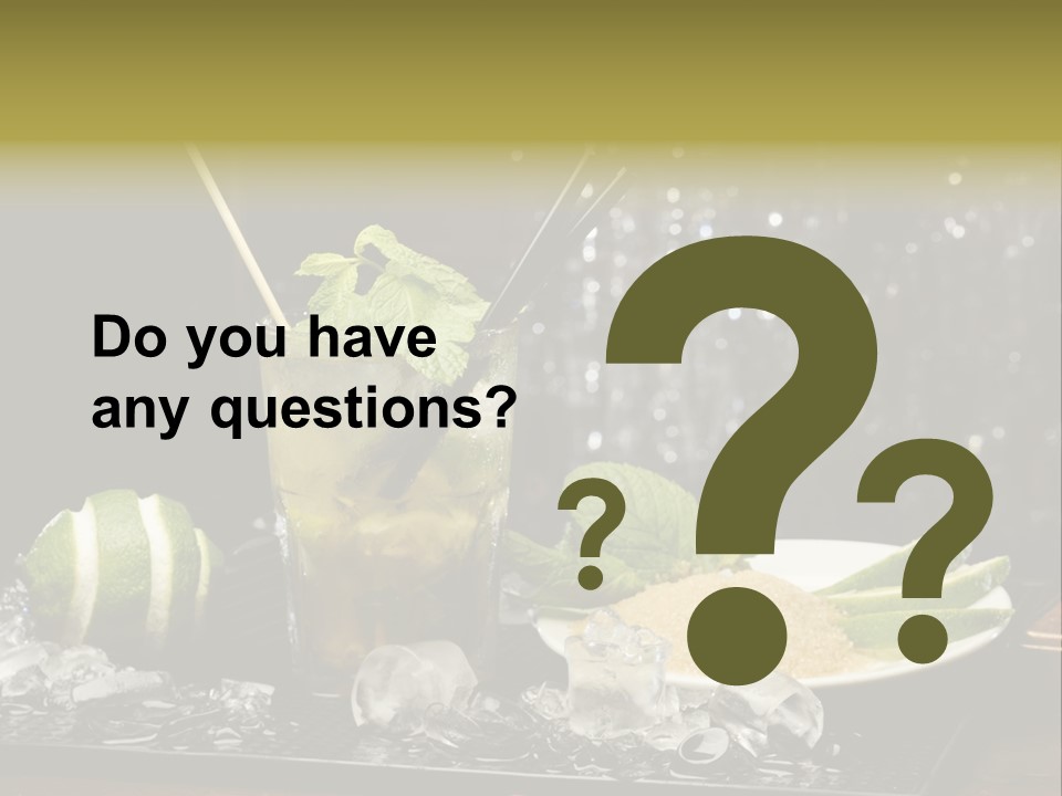 Disco Sugar Cane Straw PowerPoint Template