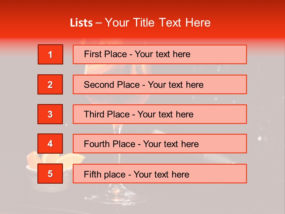 Straw Wine White PowerPoint Template