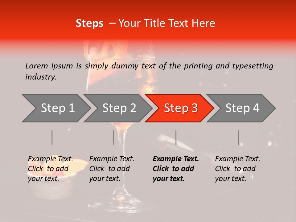 Straw Wine White PowerPoint Template