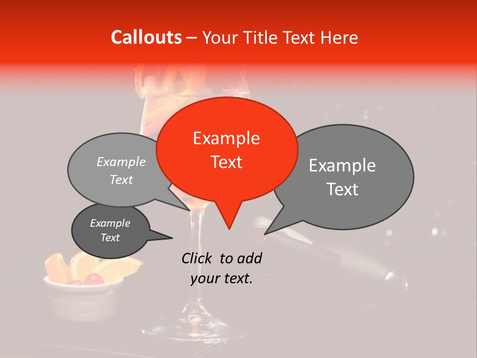 Straw Wine White PowerPoint Template