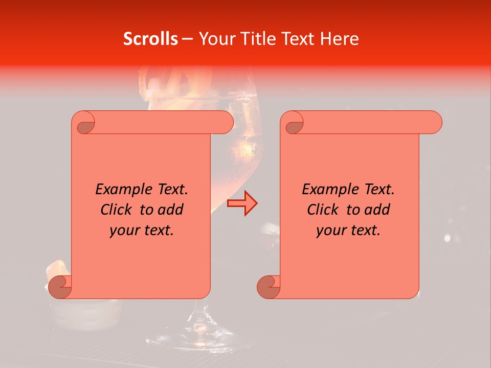 Straw Wine White PowerPoint Template