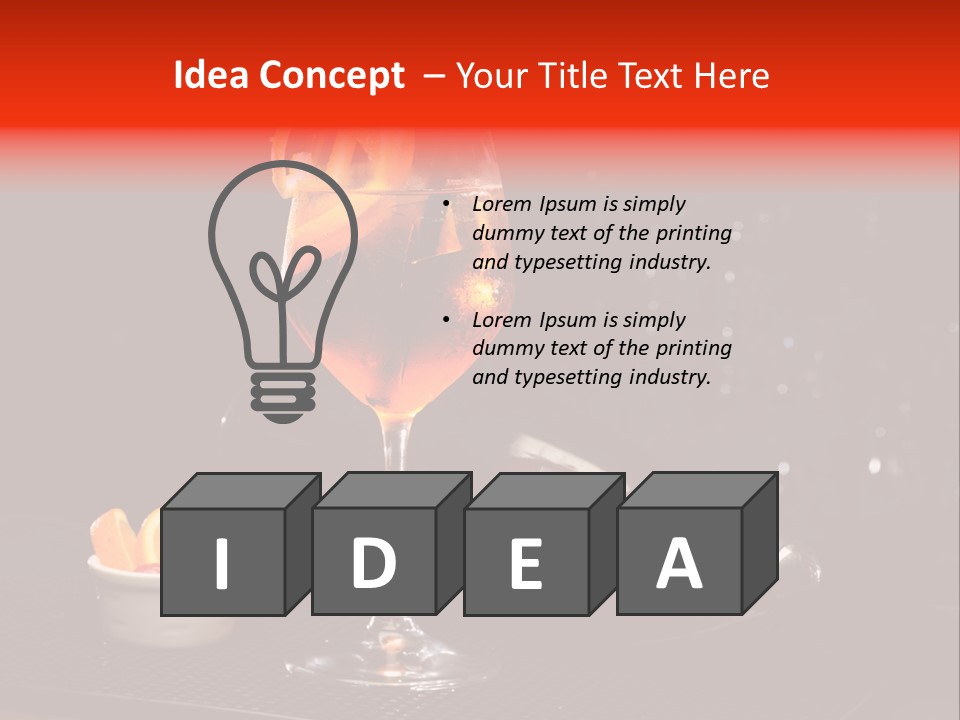 Straw Wine White PowerPoint Template