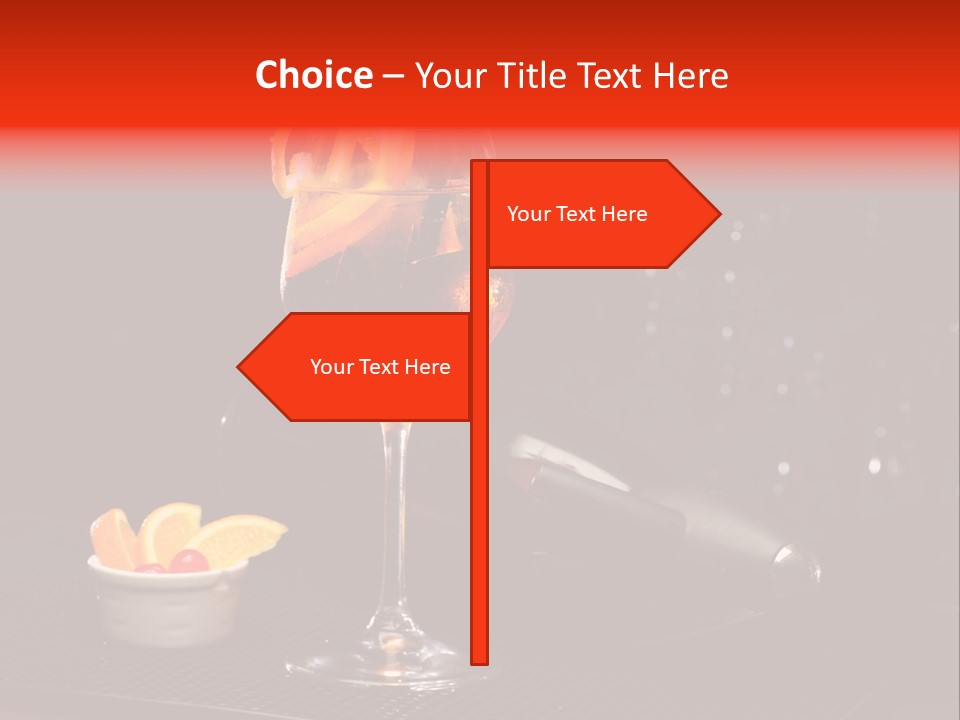 Straw Wine White PowerPoint Template