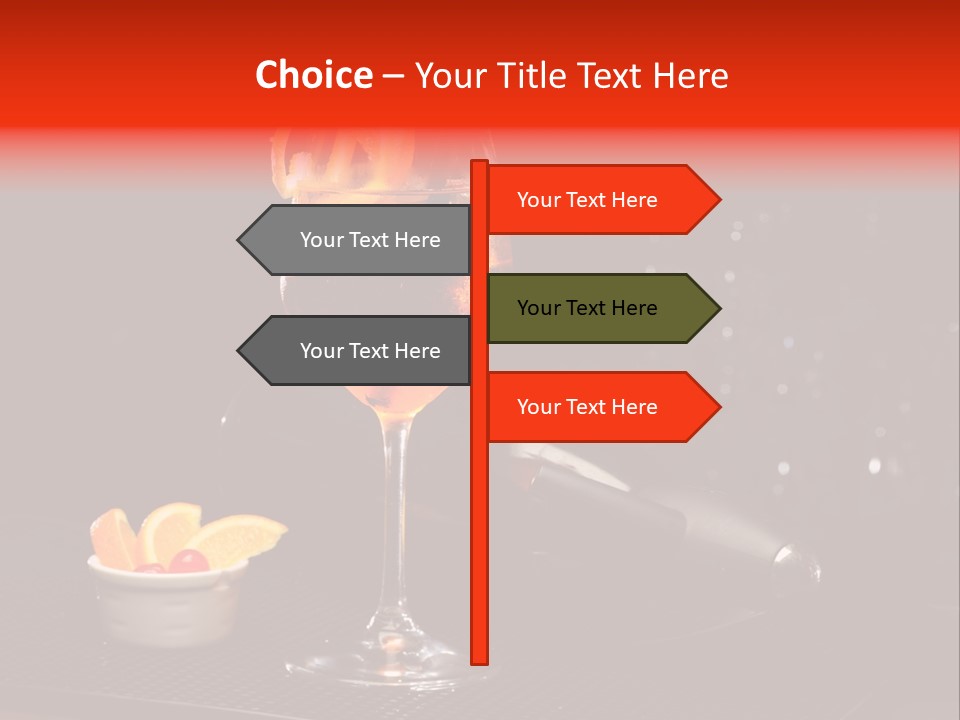 Straw Wine White PowerPoint Template