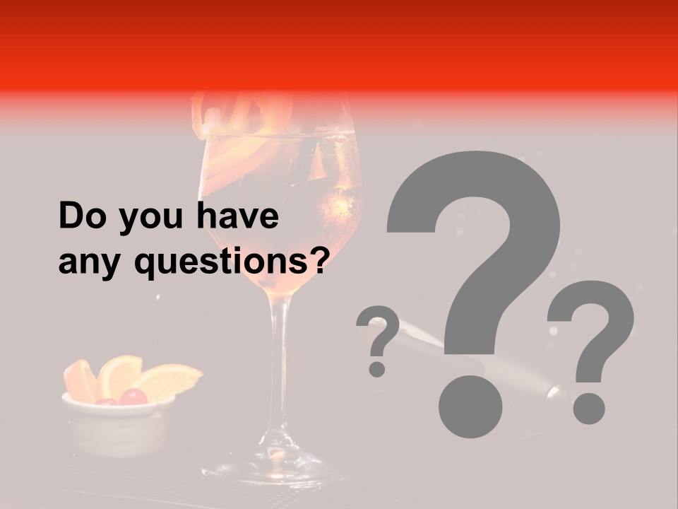 Straw Wine White PowerPoint Template