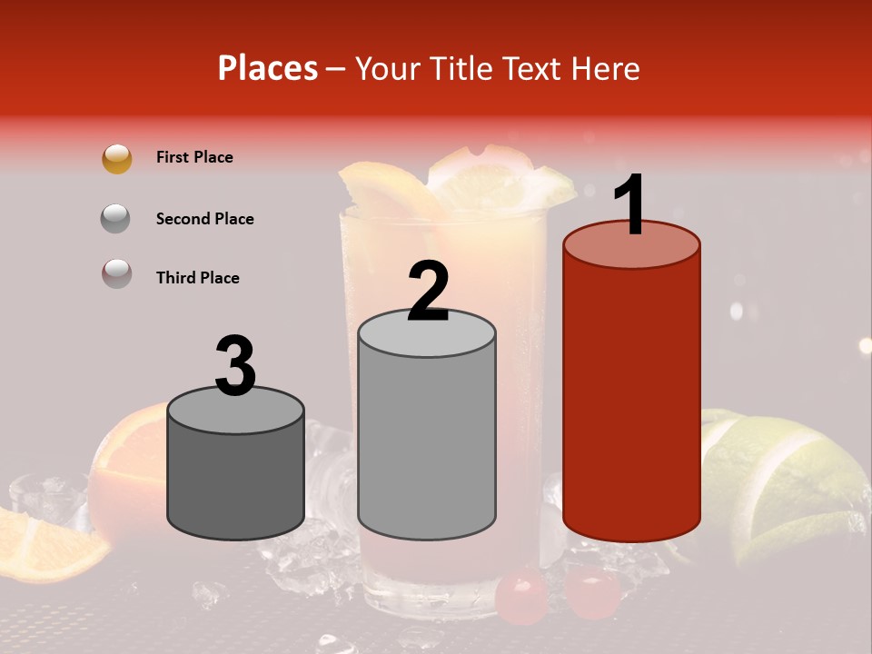 Grapefruit Nonalcoholic Strawberry PowerPoint Template