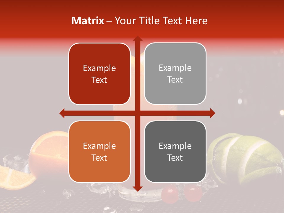 Grapefruit Nonalcoholic Strawberry PowerPoint Template