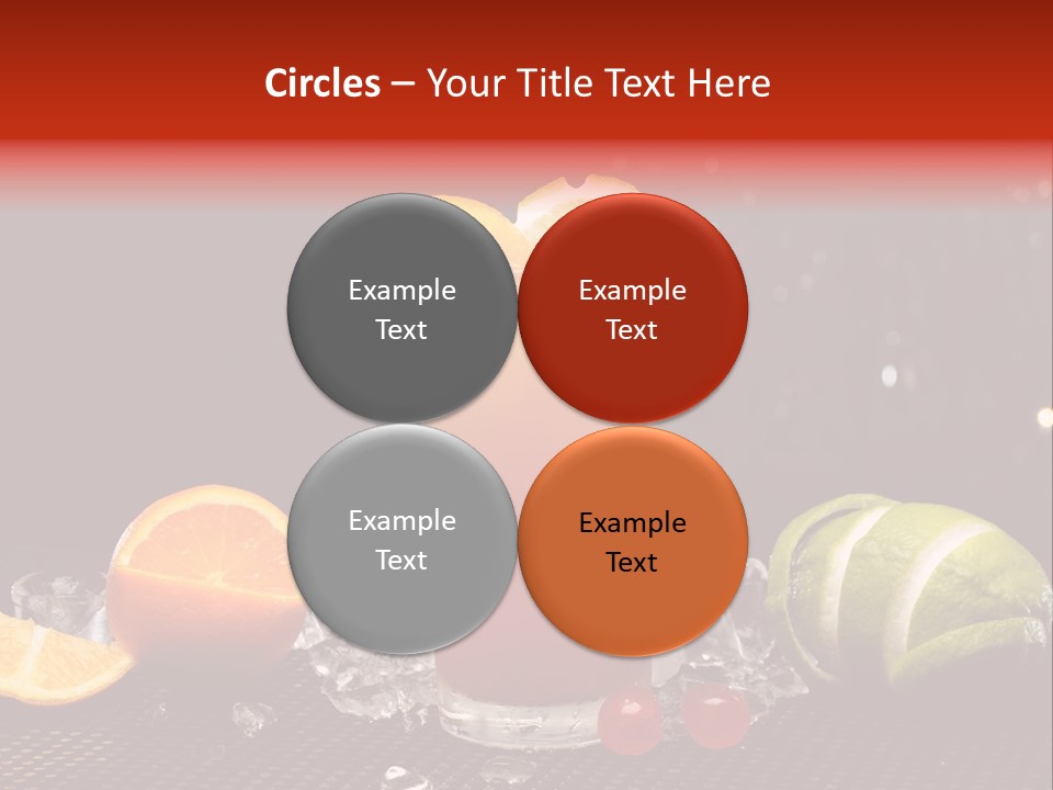Grapefruit Nonalcoholic Strawberry PowerPoint Template