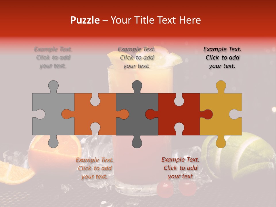 Grapefruit Nonalcoholic Strawberry PowerPoint Template