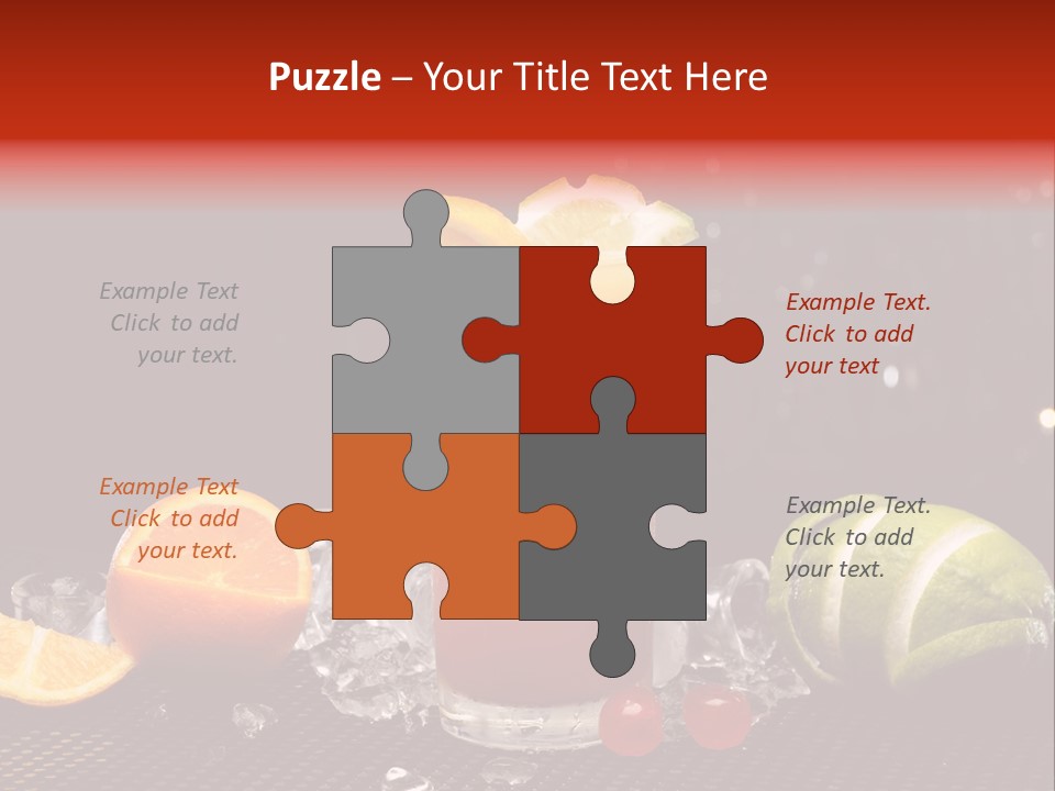 Grapefruit Nonalcoholic Strawberry PowerPoint Template