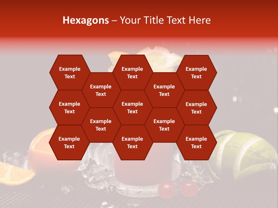 Grapefruit Nonalcoholic Strawberry PowerPoint Template