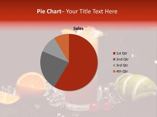 Grapefruit Nonalcoholic Strawberry PowerPoint Template