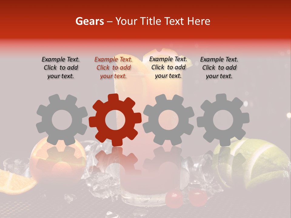 Grapefruit Nonalcoholic Strawberry PowerPoint Template