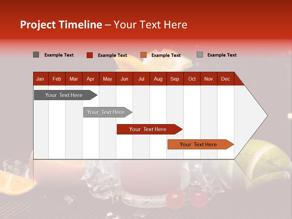 Grapefruit Nonalcoholic Strawberry PowerPoint Template