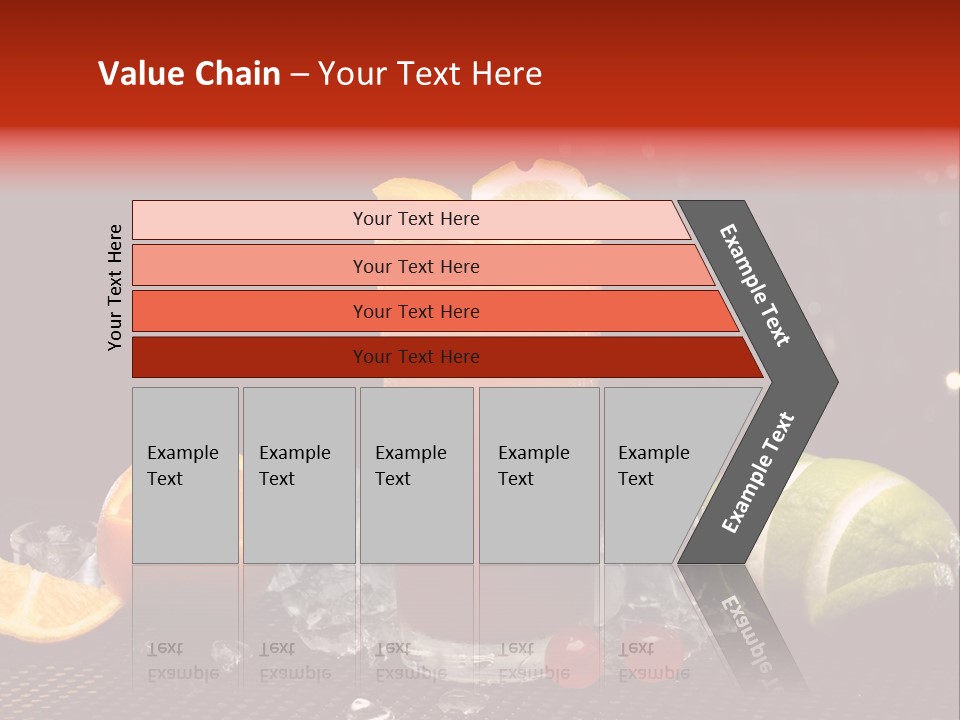 Grapefruit Nonalcoholic Strawberry PowerPoint Template