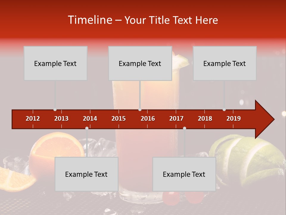 Grapefruit Nonalcoholic Strawberry PowerPoint Template