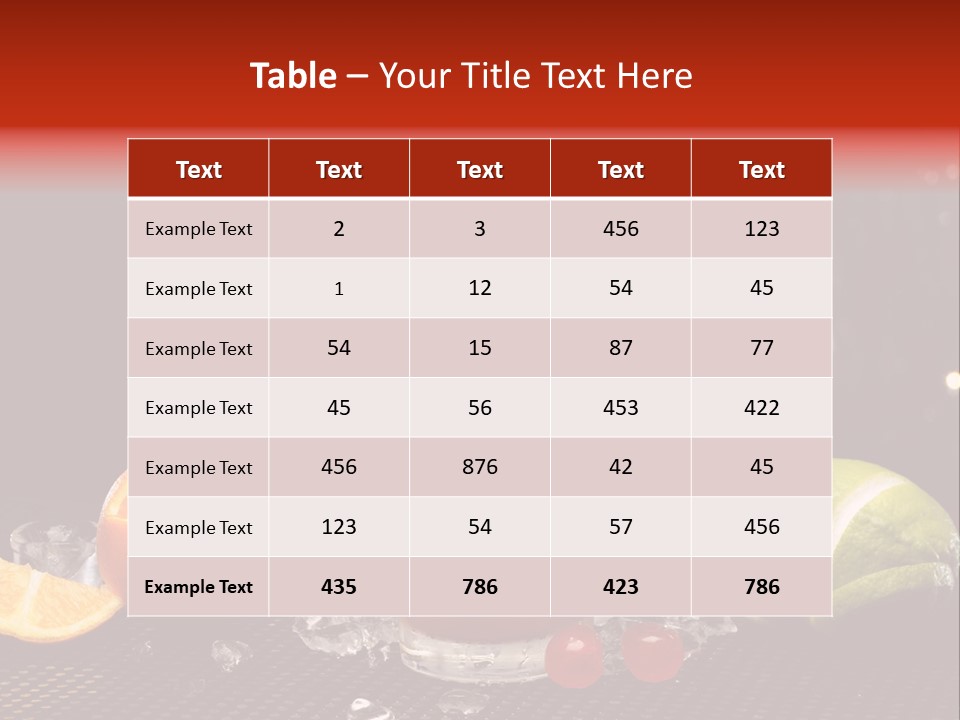 Grapefruit Nonalcoholic Strawberry PowerPoint Template