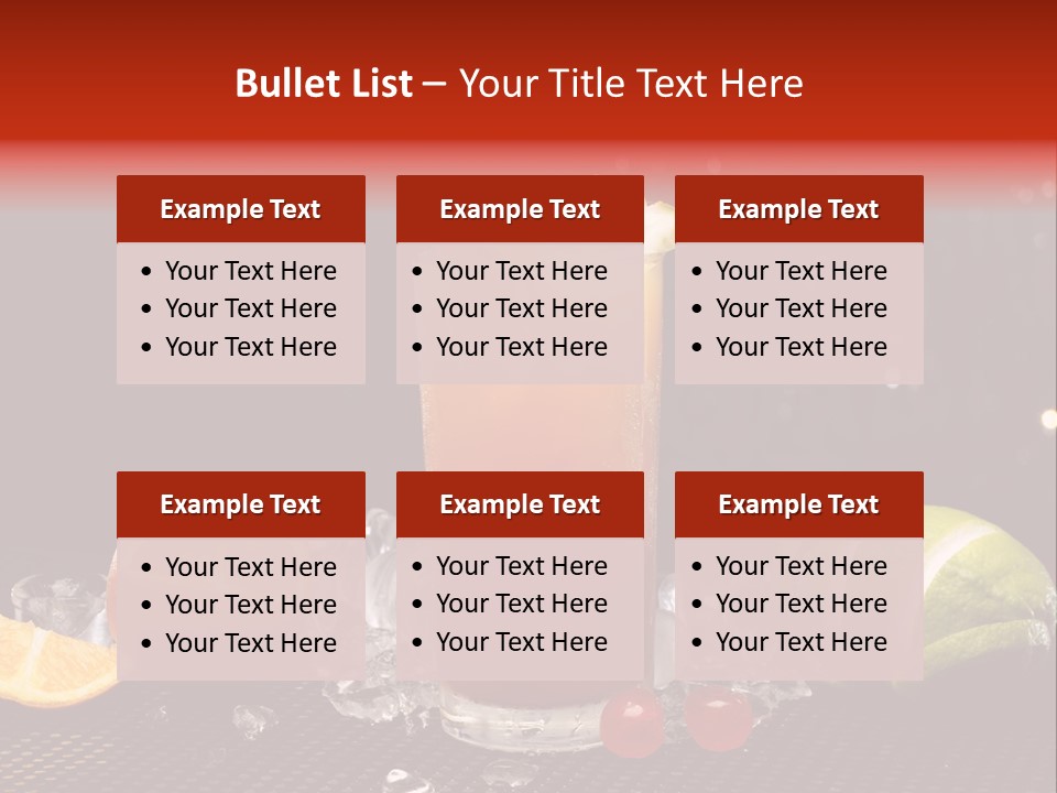 Grapefruit Nonalcoholic Strawberry PowerPoint Template
