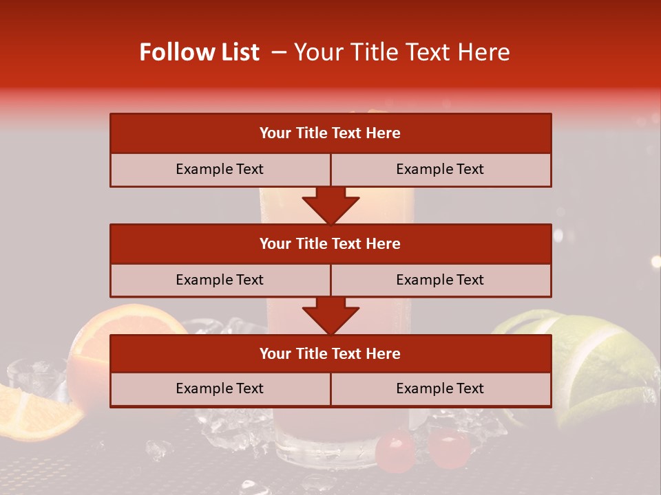 Grapefruit Nonalcoholic Strawberry PowerPoint Template