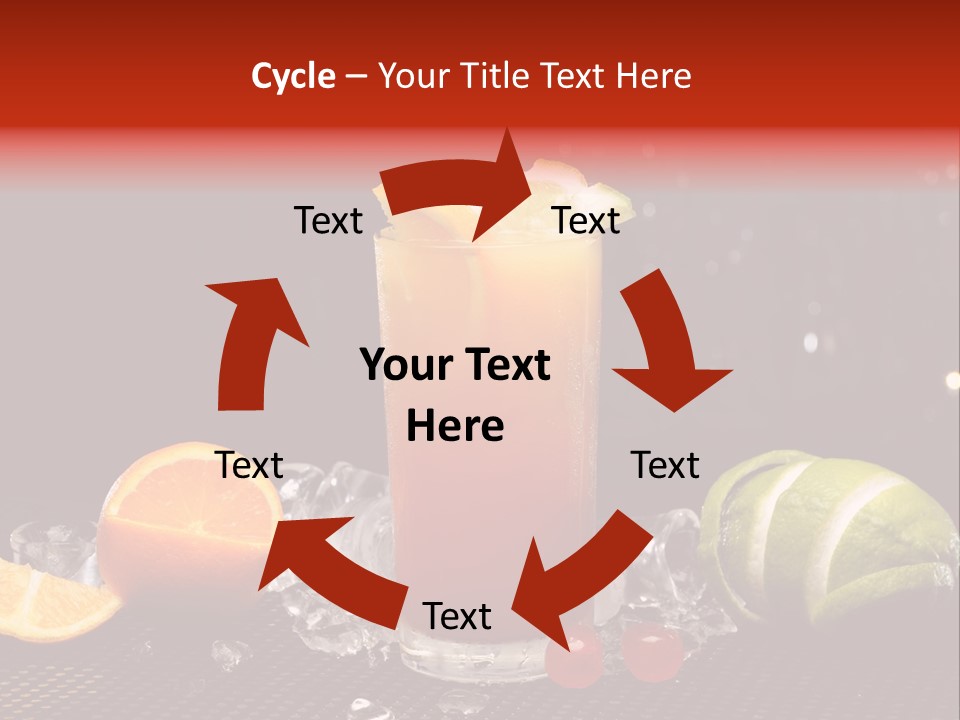 Grapefruit Nonalcoholic Strawberry PowerPoint Template