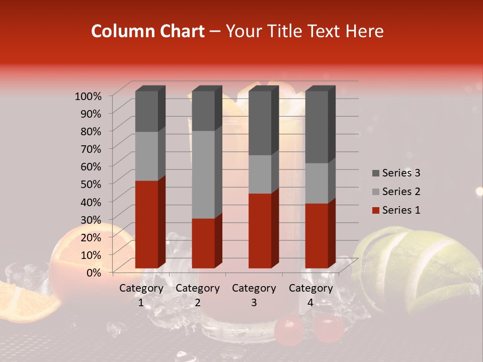 Grapefruit Nonalcoholic Strawberry PowerPoint Template