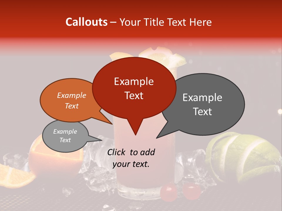 Grapefruit Nonalcoholic Strawberry PowerPoint Template