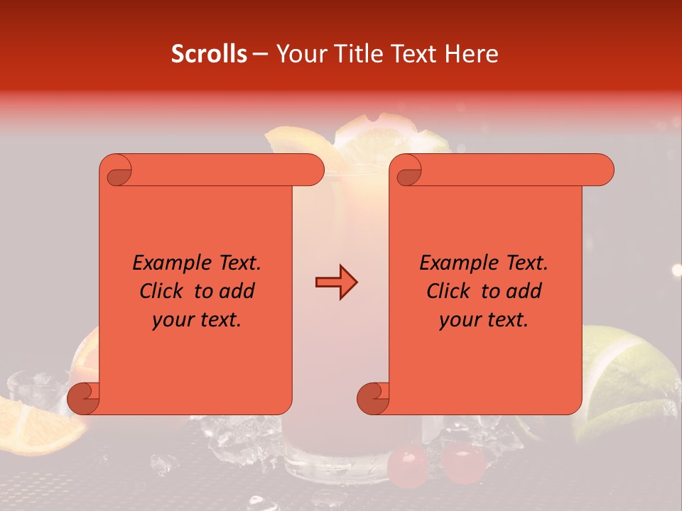 Grapefruit Nonalcoholic Strawberry PowerPoint Template