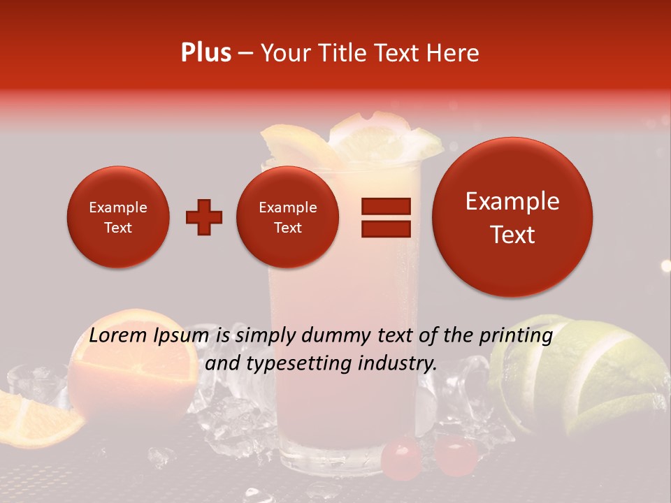 Grapefruit Nonalcoholic Strawberry PowerPoint Template