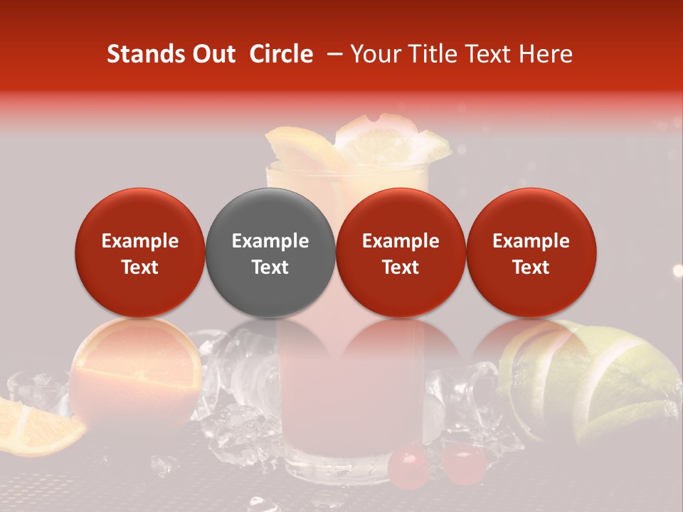 Grapefruit Nonalcoholic Strawberry PowerPoint Template