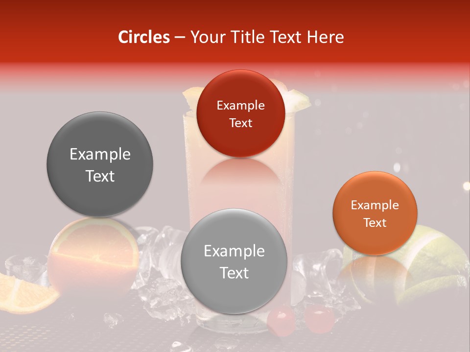 Grapefruit Nonalcoholic Strawberry PowerPoint Template