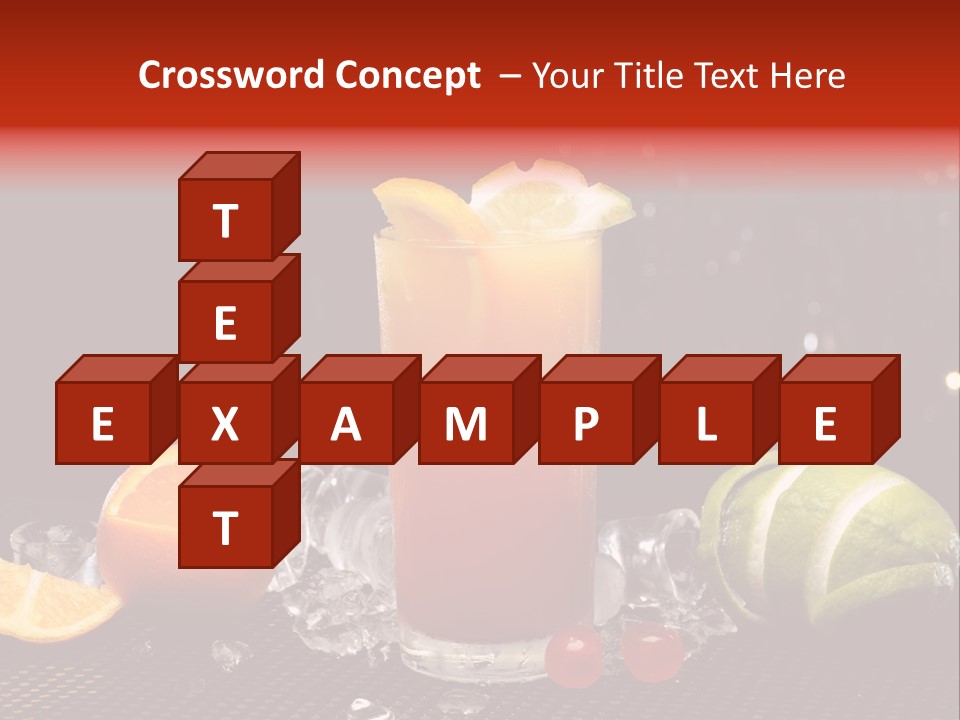 Grapefruit Nonalcoholic Strawberry PowerPoint Template