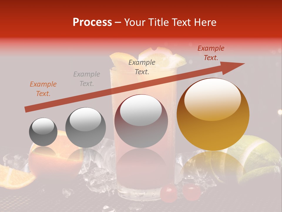 Grapefruit Nonalcoholic Strawberry PowerPoint Template
