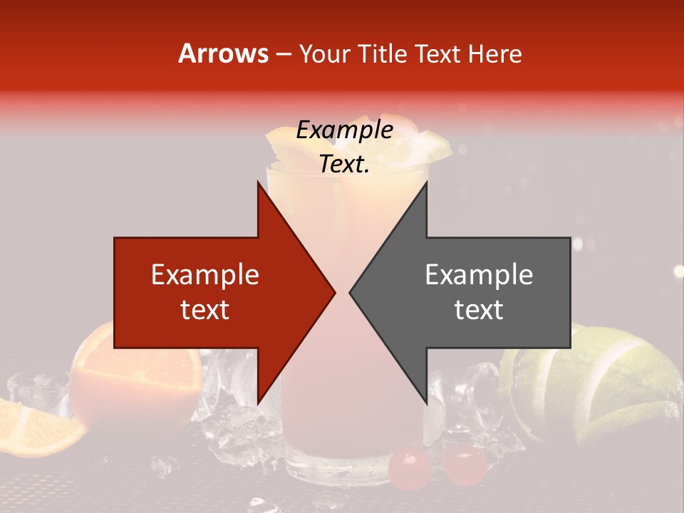 Grapefruit Nonalcoholic Strawberry PowerPoint Template