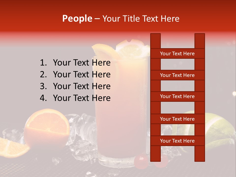 Grapefruit Nonalcoholic Strawberry PowerPoint Template