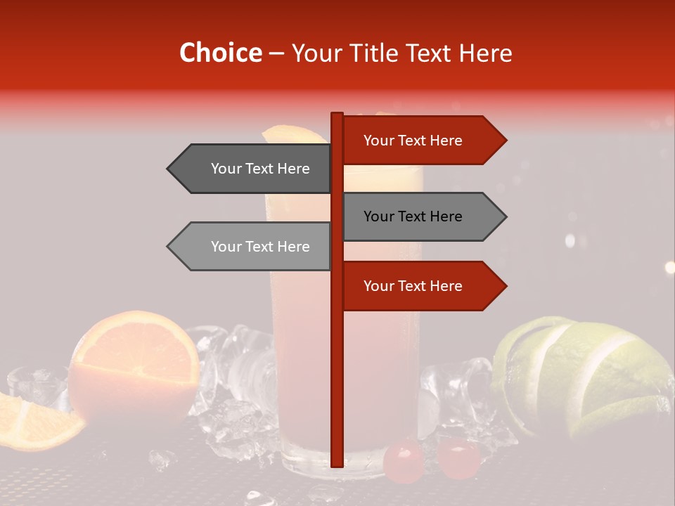 Grapefruit Nonalcoholic Strawberry PowerPoint Template