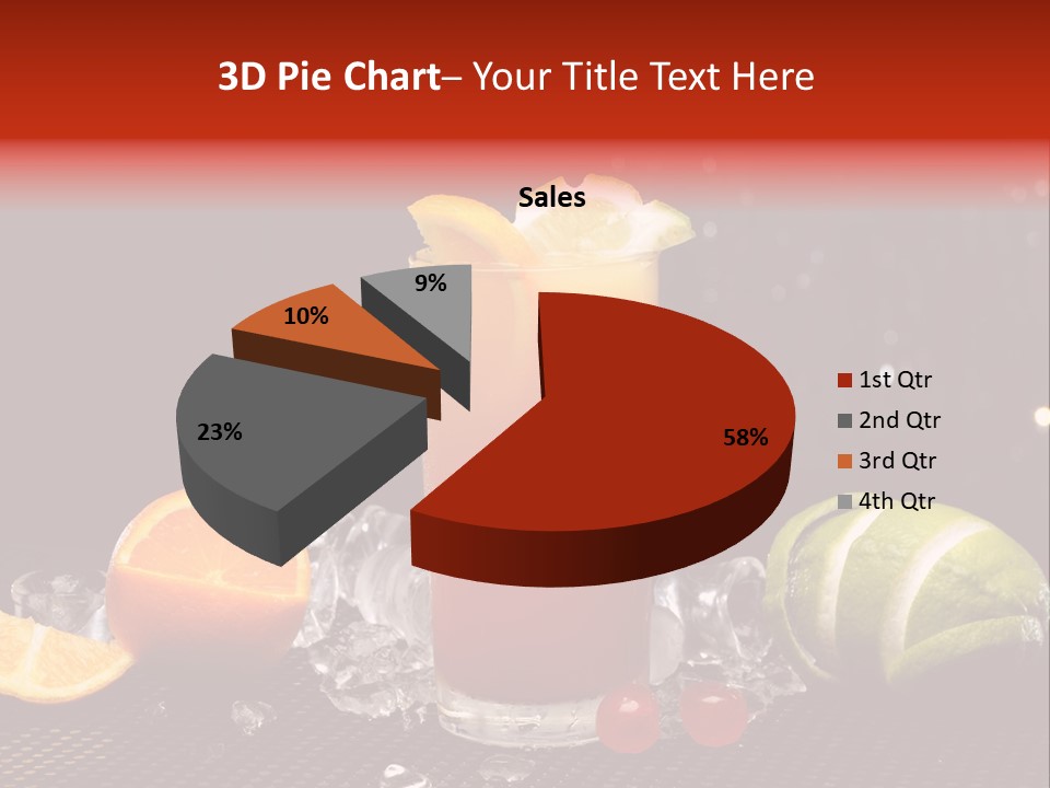 Grapefruit Nonalcoholic Strawberry PowerPoint Template