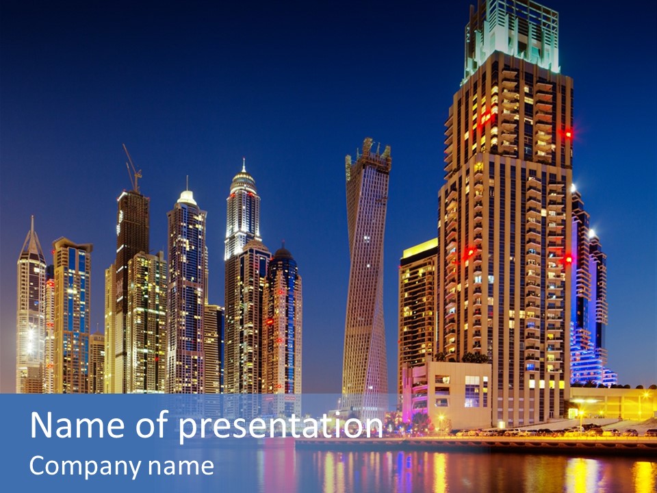 Emirates Cityscape Dubai PowerPoint Template