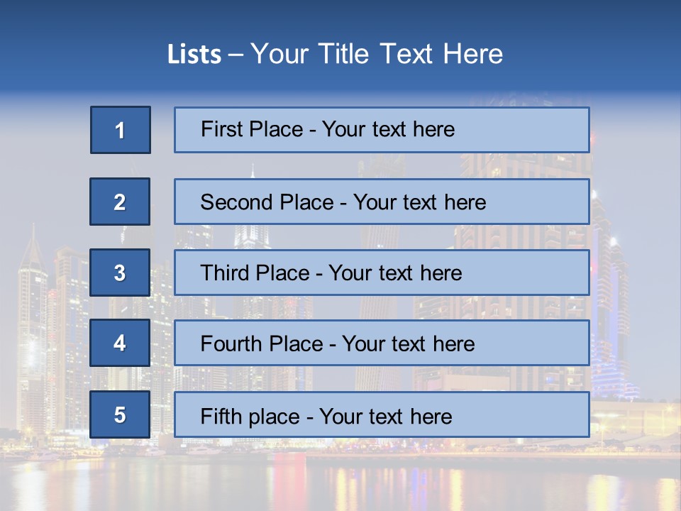 Emirates Cityscape Dubai PowerPoint Template