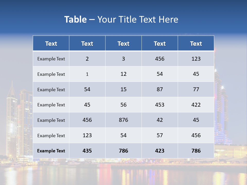 Emirates Cityscape Dubai PowerPoint Template